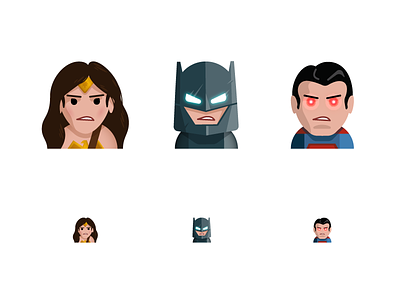 TW Emoji / Batman vs Superman avatars batman characters dc emoji icons illustration keyboard superman time warner wonder worman