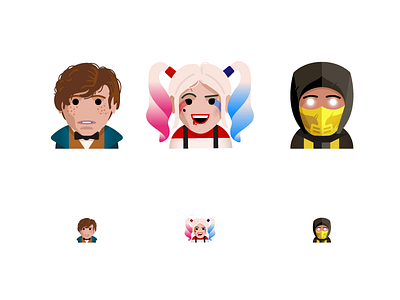 TW Emoji / Upcoming Films avatars characters emoji fantastic beasts harley quinn icons illustration keyboard time warner