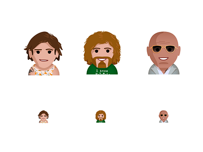 TW Emoji / HBO avatars characters dwayne johnson emoji hbo icons illustration keyboard lena dunham the rock time warner tj miller