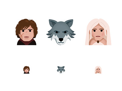 TW Emoji / Game of Thrones avatars characters daenerys emoji game of thrones got icons illustration keyboard stark time warner tyrion