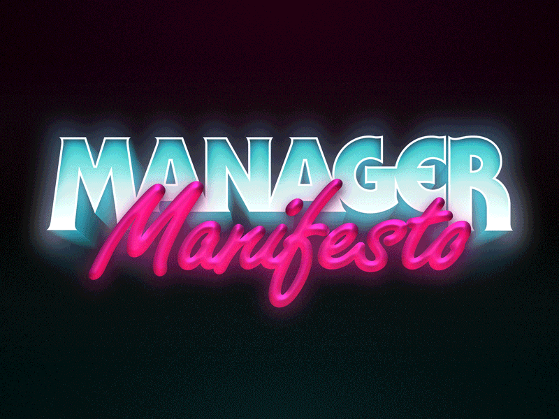 Manager Manifesto 80s buzzfeed eighties lettering letters type typography