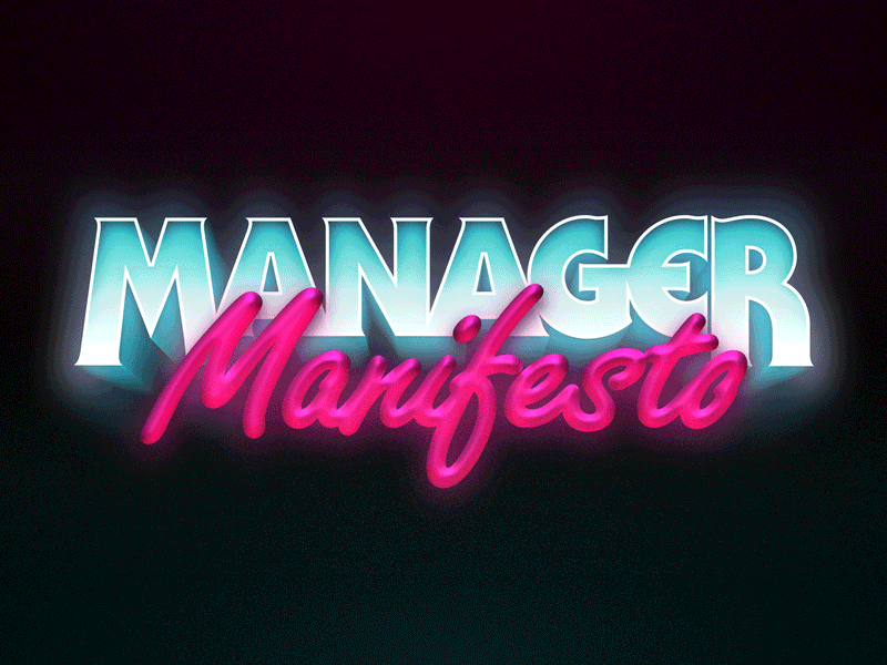 Manager Manifesto buzzfeed eighties letters lettering type typography 80s