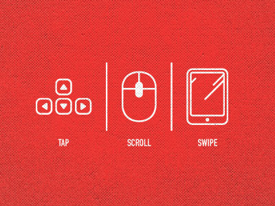 Tap Scroll Swipe design icon icon design iconography icons navigation