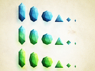Numbers & Shapes album album art aqua blue colors gems green illustration stones