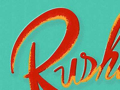 Rushing hand lettering letters rushing type typography