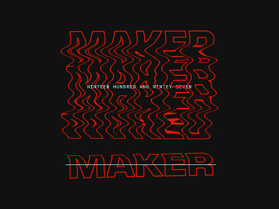 Maker design glitch letters type typography