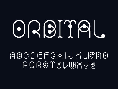 Orbital Typeface font fonts letters nasa orbit planets space type typeface typefaces