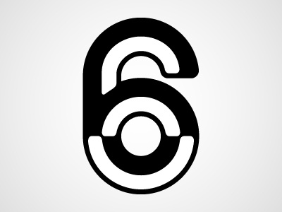 Six number numbers numeral numerals six type typography