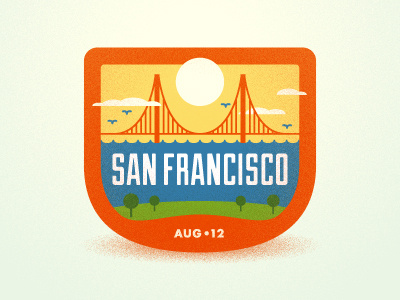 San Francisco badge bridge california illustration san fran san francisco sf trip