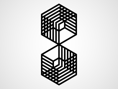 Eight eight geometric hexagon numbers numerals type typography