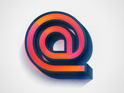 @ @ at sign email glyphs illustration symbols type typography