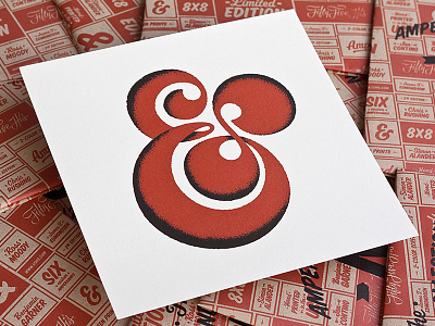 Ampersand for 55his ampersand glyph lettering poster print screenprint type typography