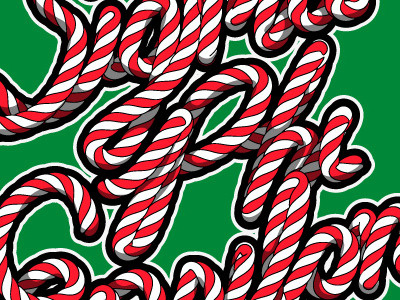 Merry Fraternity! candy christmas illustration type typography