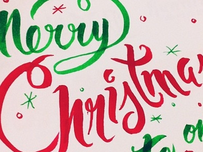 Merry Christmas christmas lettering letters merry type typography