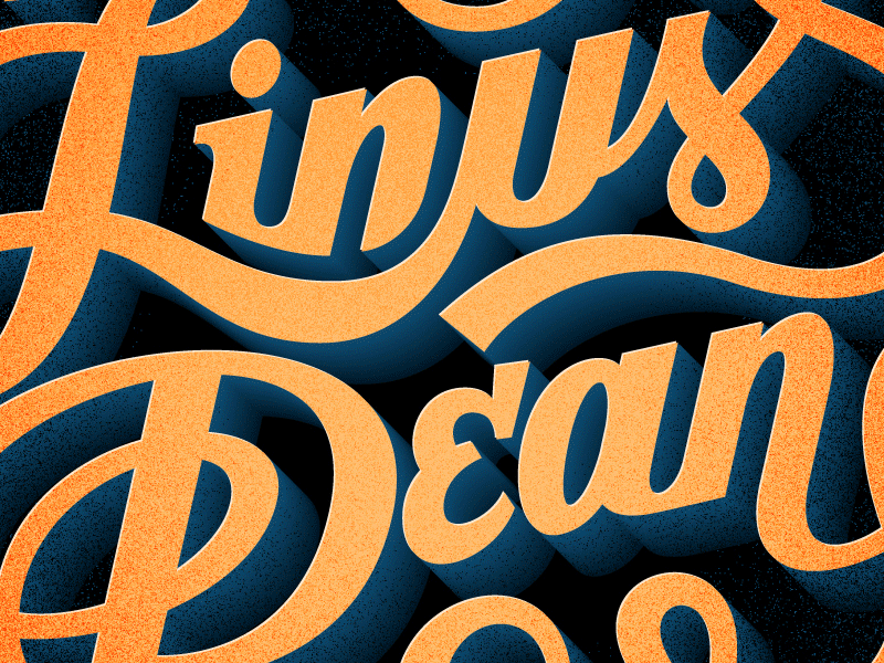 Linus Dean (progression gif) calligraphy lettering letters swashes type typography