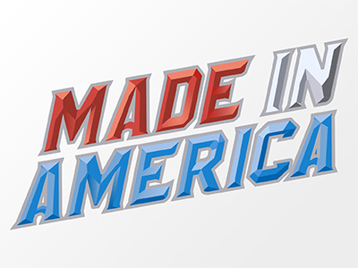 Made in America america beveled type