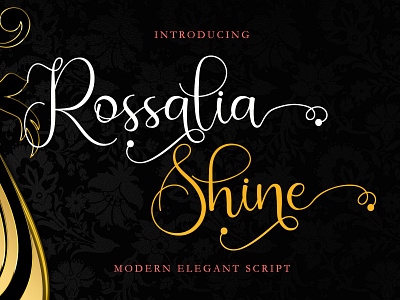 Rossalia Shine beautiful brand business calligraphy elegant fashion fonts handwriting lettering logo modern photography script typeface typography vintage wedding