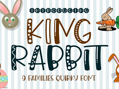 King Rabbit Playful Font children font cute font display font fashion fonts fun font handwriting handwritten heart font lettering logo font logotype minimalist font playful font quirky font school font script script font typeface typography