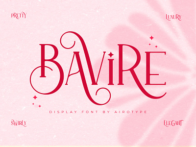 Bavire Font - Girly Display Serif Font All Caps