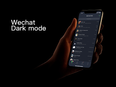 wechat redesign dark mode dark theme ui wechat