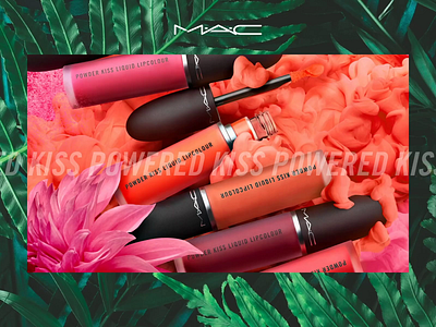 Mac Cosmetics - 🐆Powered Kiss 👄 animation app collection cosmetics design device dribbble lips logo mac photoshop principle ux webdesign