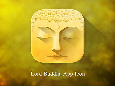 Lord Buddha App Icon animation buddha design flat gif ios logo loop trend trendy ui ux