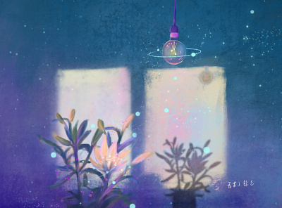Light flower illustration