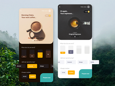App Coffee Maker app application automation breakfast coffee control mobile ui user experience ux