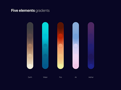 Five elements gradients creative design gradient ui user experience