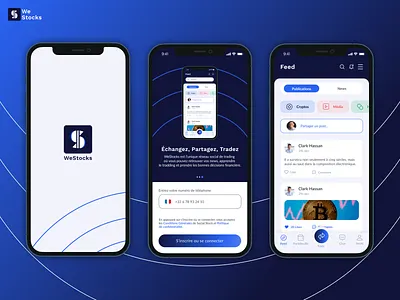 WeStocks app branding crypto dark mode design figma logo mobile stocks ui ux