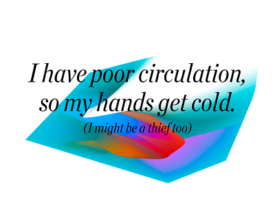 “Why are you wearing black gloves?” experimenting gradient mesh serious play typography