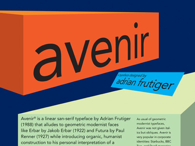 Avenir avenir layout san serif typography