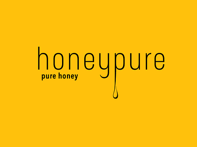 Honeypure wordmark avenir class honey illustrator lettering neusa pure san serif typography vector