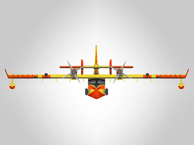 Fire flight plane clouds fire flight gradients illustration