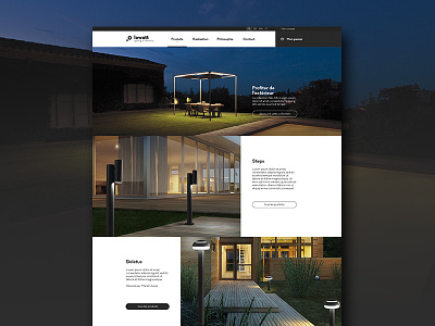lowatt Diplom work homepage lighting luxury night onlineshop webdesign
