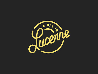 A day in Lucerne faktorvier font handwriting logo logotype lucerne typography