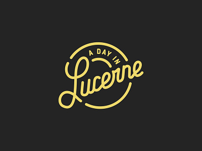 A day in Lucerne faktorvier font handwriting logo logotype lucerne typography