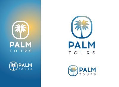 PALM Tours algeria annaba beach branding holidays logo negative space plane sea tourism travel