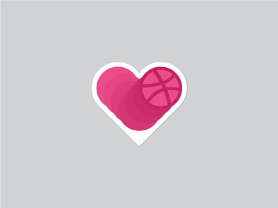we love dribbble - Sticker Mule dribbble free giveaway love mule pack playoff rebound sticker stickers we