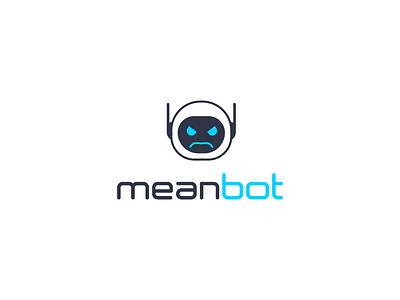 mean bot logo agency bot brand digital digital marketing identity logo marketing mean robot