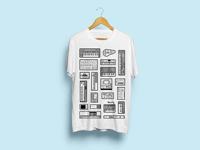 Tshirt design with analog synthesizers