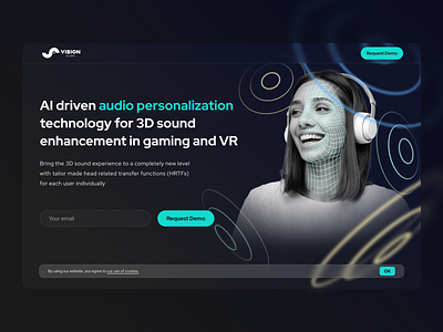 Vision Audio Website graphic design illustration landing page sound ui website