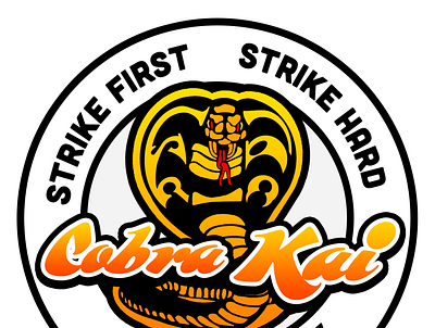 No Mercy! Cobra Kai custom stickers free logo playoff retro stickermule typography