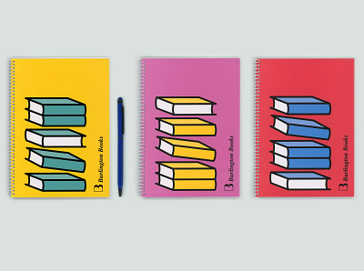Burlington Books branding colors design illustration