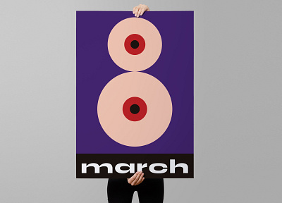 March 8 eight graphic design illustration march march 8 poster