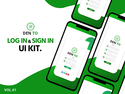 Dento Log in & Sign Out Ui Kit log in page design shuvo creation sign in page design ui design ui designer