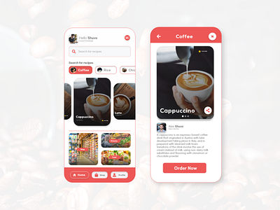 Online Coffee Shop App Proposed Ui Design