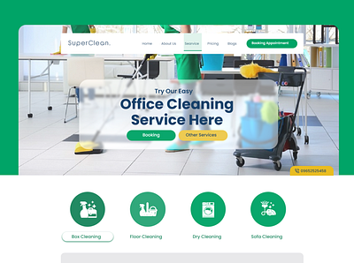 Office Cleaning Service Homepage Website Ui Design service provider ui design sheba provider website shuvo creation ui