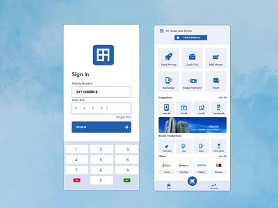 Bank Asia MFS Mobile App UX/UI Design bank asia app bank asia mobile app design banking app ui design msf app ui shuvo creatio shuvoux