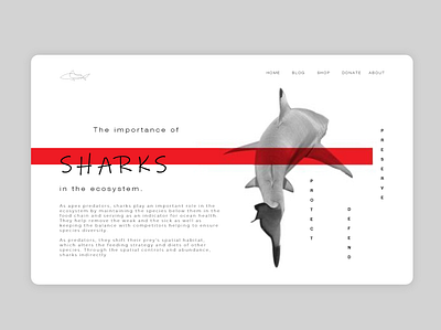 Daily UI Challenge #003 Landing Page challenge dailyui design landing page design sharks ui